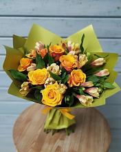 Букет цветов из:  Альстромерии и Розы в Аксиньино