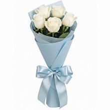 Букет 5 Белых роз Проуд в Аксиньино