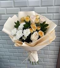 Букет цветов из:  Розы и Хризантемы в Аксиньино
