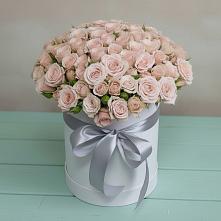 Цветочная композиция из Розы в шляпной коробке #REPLACE_PRED# Аксиньино