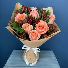 Букет цветов из:  Розы и Альстромерии в Аксиньино