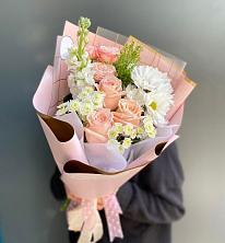 Букет цветов из:  Хризантемы и Розы в Аксиньино