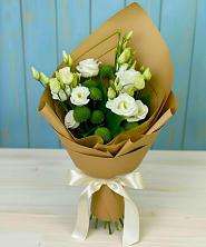 Букет цветов из:  Хризантемы и Лизиантусы в Аксиньино