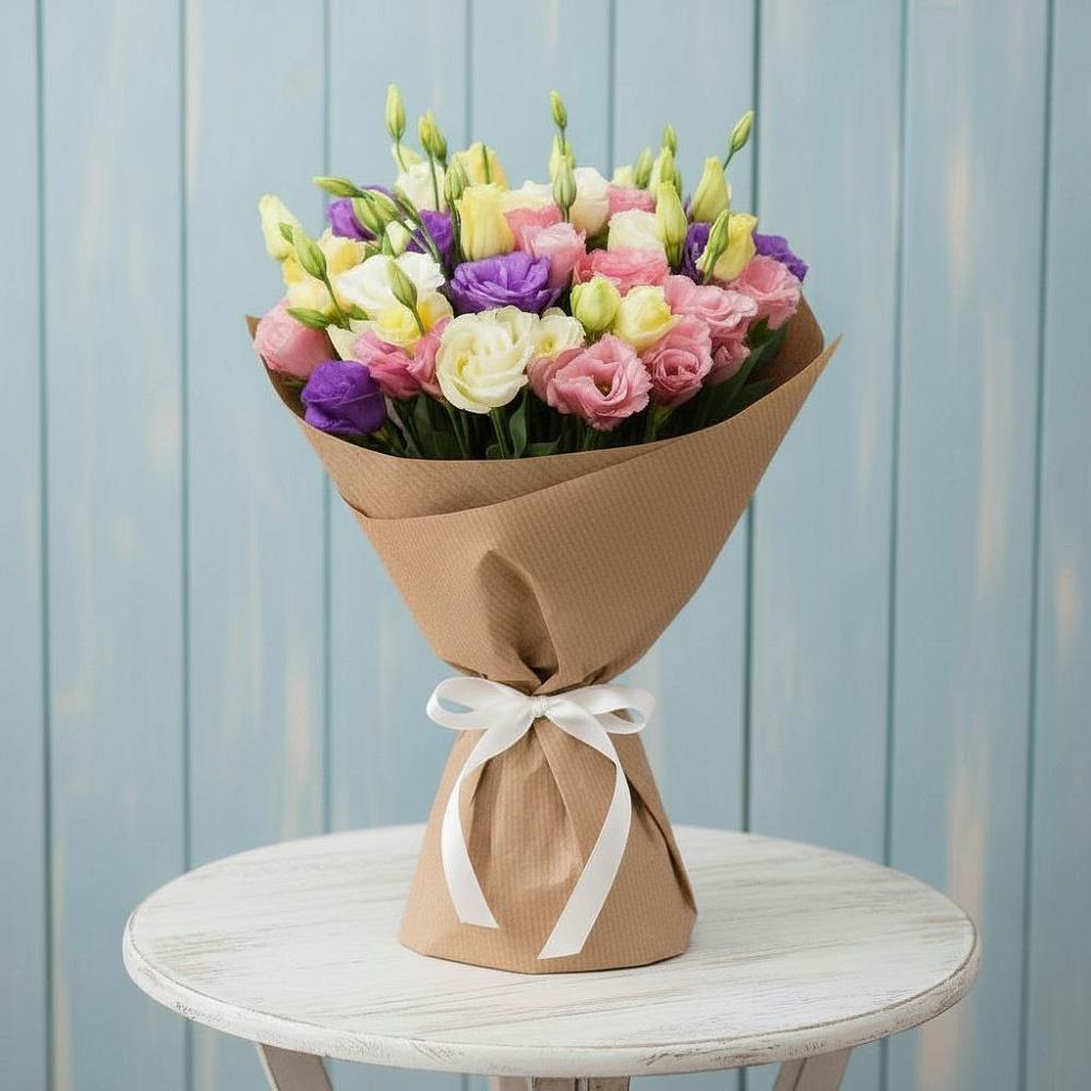 Букет цветов из: Лизиантусы в Аксиньино