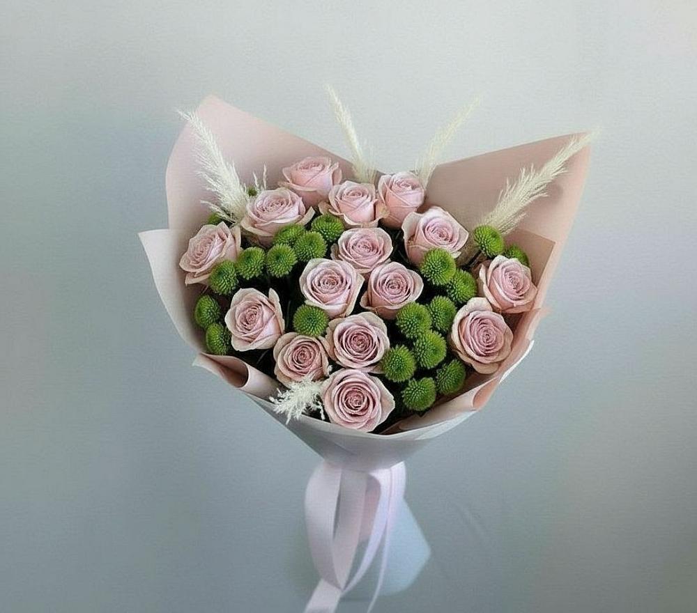 Букет цветов из: Розы и Хризантемы в Аксиньино