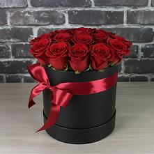 Цветочная композиция из Розы в шляпной коробке в Аксиньино