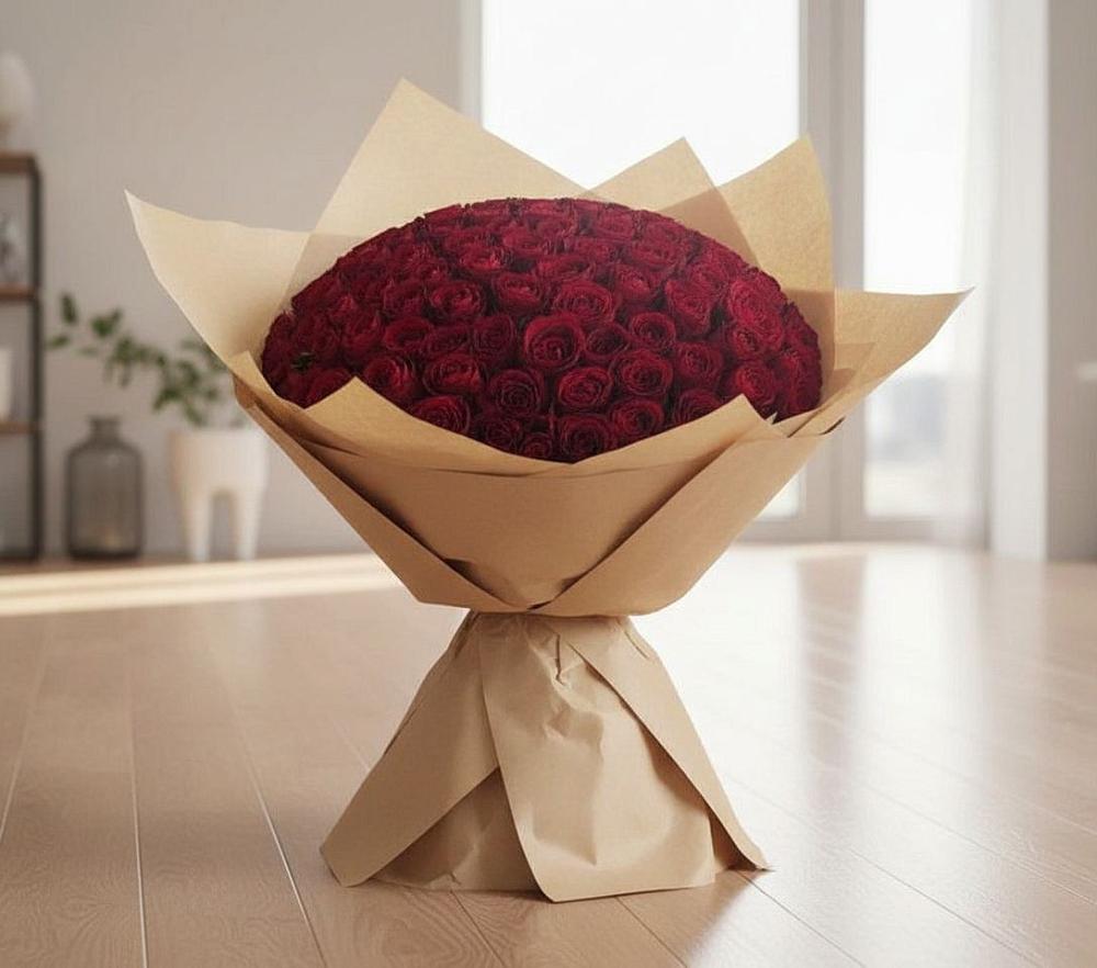 Букет 101 Красная роза в Аксиньино