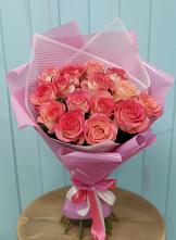 Букет 15 Розовых роз Равель #REPLACE_PRED# Аксиньино