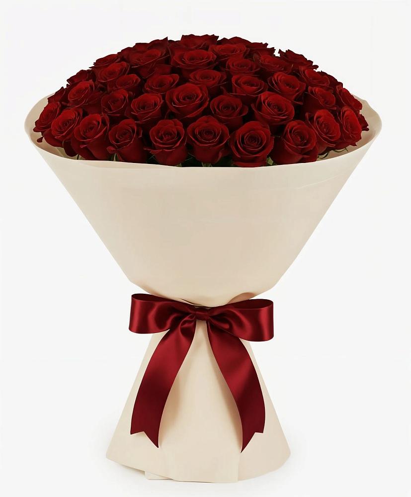 Букет 101 Бордовая роза Блэк Бакарра в Аксиньино