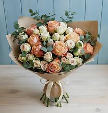 Букет цветов из:  Альстромерии и Розы в Аксиньино