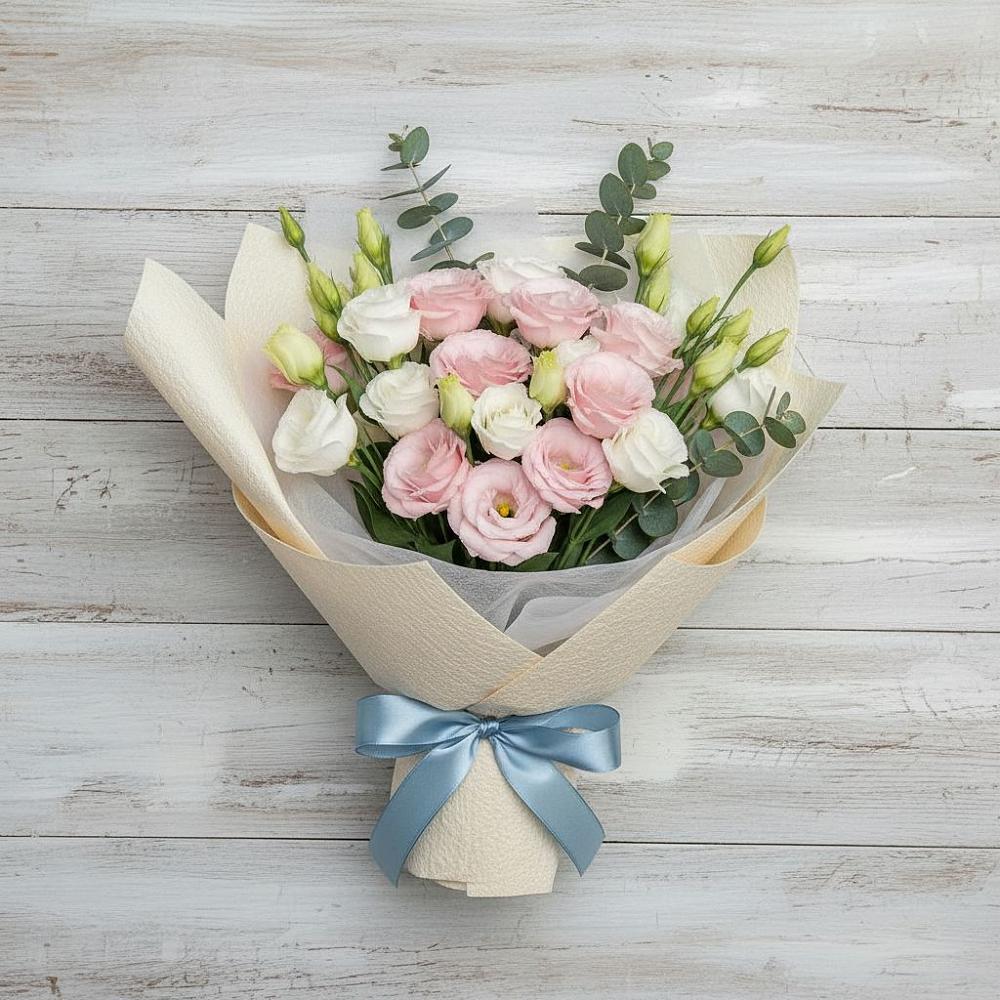 Букет цветов из: Лизиантусы в Аксиньино